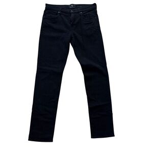 7 For All Mankind Men's Black Skinny Jeans